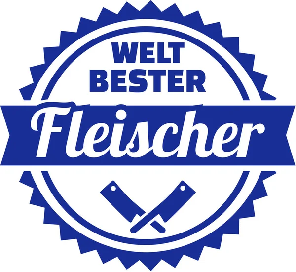 I migliori al mondo macellaio emblema tedesco — Vettoriale Stock