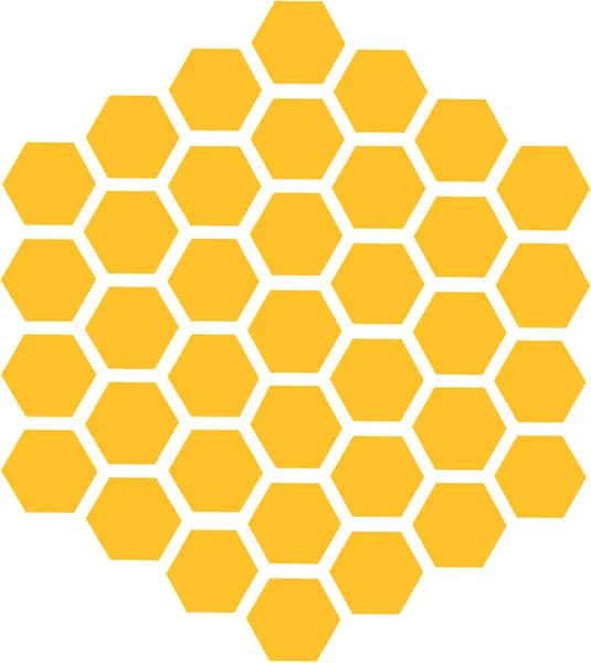 Bee honeycomb hexagon honey — Stock Vector