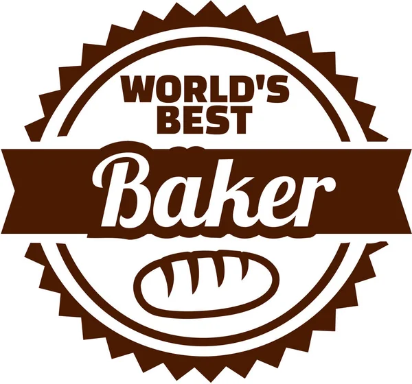 Mundos mejor Baker — Vector de stock