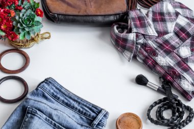 kadın giyim, aksesuar seti