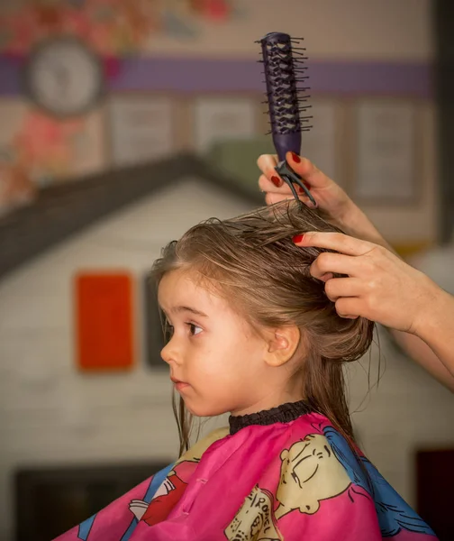 Beautiful little girl with long hair