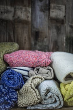 Kazak ahşap arka plan üzerinde