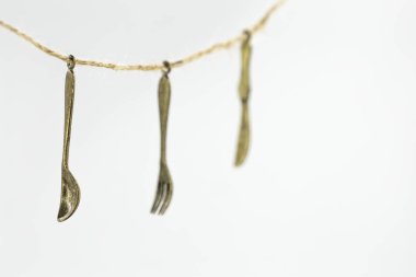 küçük dekoratif çatal bıçak takımı