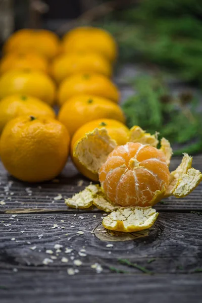 Natureza morta com tangerinas — Fotografia de Stock