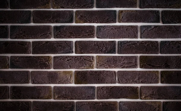 어두운 갈색 벽돌 벽 — 스톡 사진