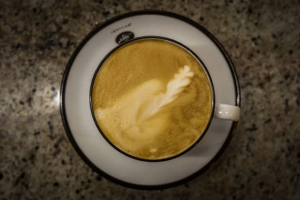Penglihatan cappuccino, tampilan atas — Stok Foto