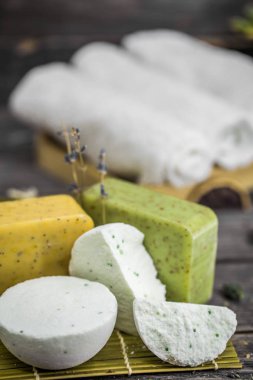 Spa natürmort ahşap arka plan üzerinde