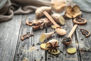 Zencefil ve Limon şeker ile natürmort