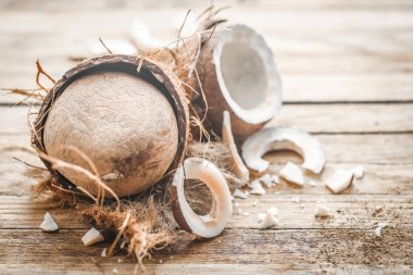 still life with coconut clipart