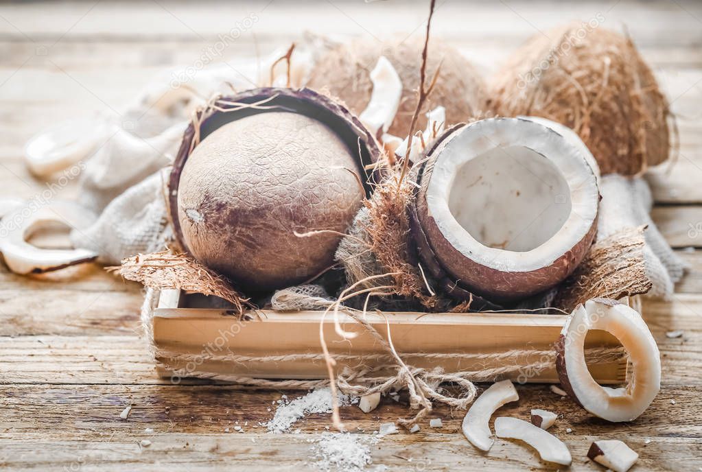 still life with coconut