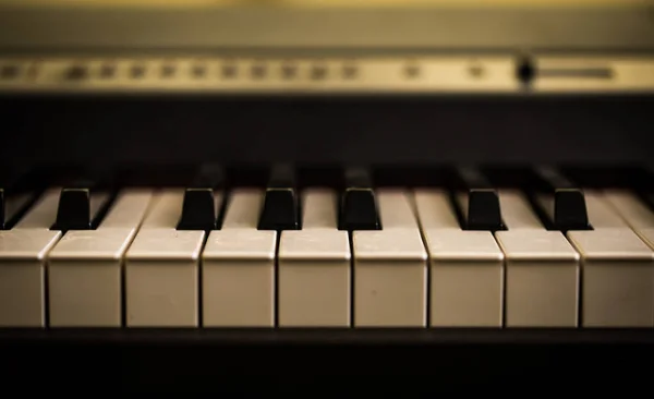 Musikinstrument, piano tangenter närbild — Stockfoto
