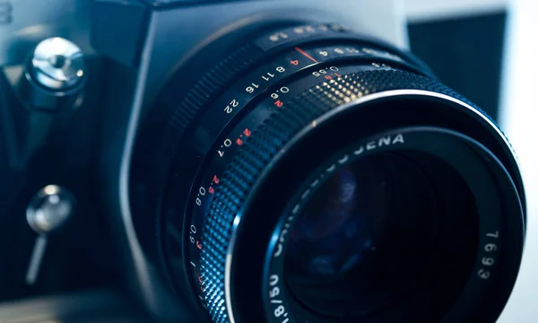 오래 된 카메라, 근접 촬영의 레트로 부품 — 스톡 사진