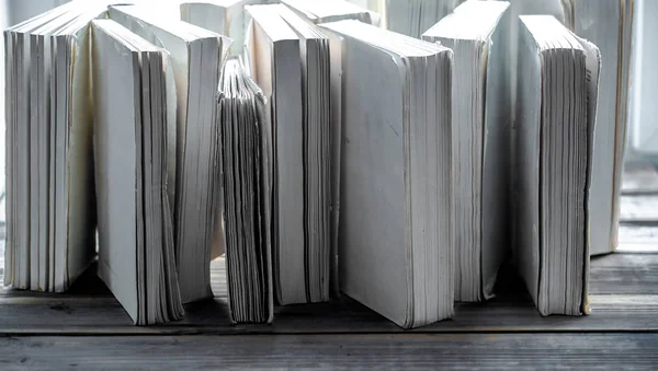 Bok om trä bakgrund med utrymme för text, begreppet kunskap — Stockfoto