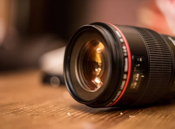 Lente para o close-up da câmera — Fotografia de Stock