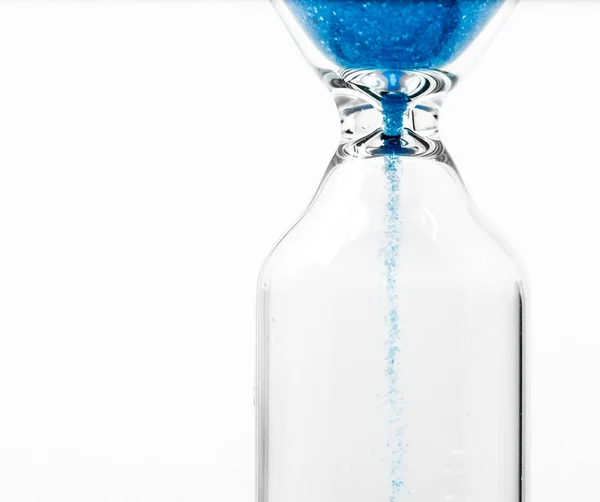 Hourglass closeup on white background — Stock Photo, Image
