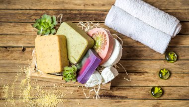 Spa natürmort ahşap arka plan üzerinde