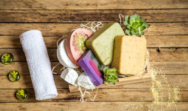 Spa natürmort ahşap arka plan üzerinde