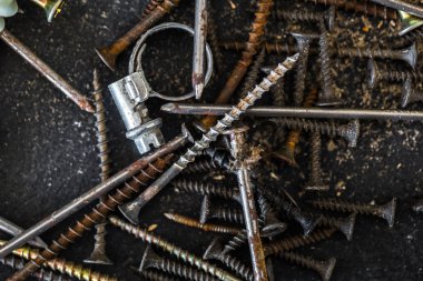 farklı fındık cıvata yakın çekim