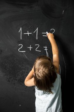 blackboard yakınındaki kız kız öğrenci