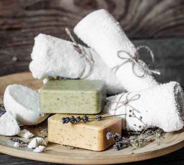 Sabun ile Spa kompozisyon