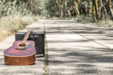 guitar in nature clipart