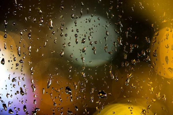 raindrops in the night window