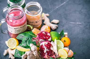 Cam Kavanoz meyve vitamini taze meyve smoothies