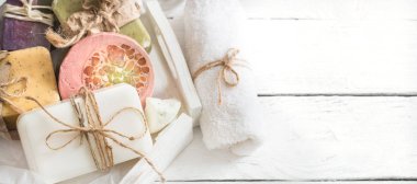 Sabun ile Spa kompozisyon