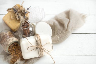 Sabun ile Spa kompozisyon