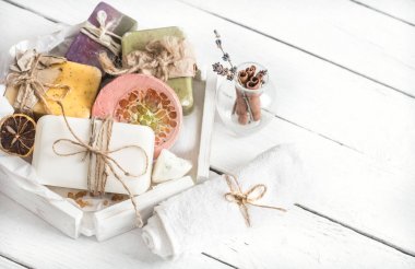 Sabun ile Spa kompozisyon