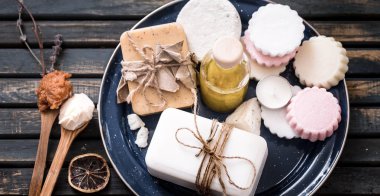 Natürmort sabun ile bir Spa