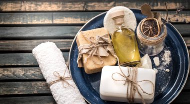 Natürmort sabun ile bir Spa