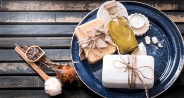 Natürmort sabun ile bir Spa