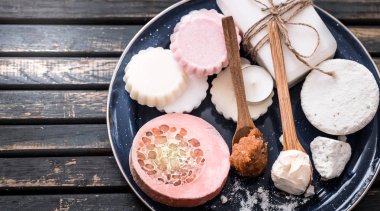 Natürmort sabun ile bir Spa