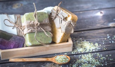 Spa natürmort ahşap zemin