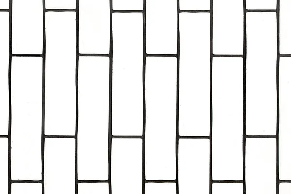 Біла Цегляна Стіна Фон Білою Керамічною Плиткою Простір Тексту — стокове фото