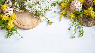 Bahar çiçekli güzel arkaplan kompozisyonu .