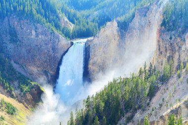 Alt Falls Yellowstone Wyoming Büyük Kanyon
