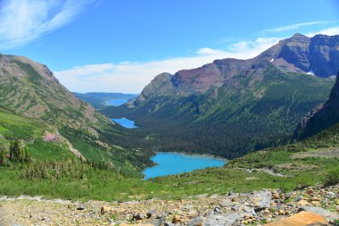 Yaz aylarında Grinnell Gölü buzul Milli Parkı'nda