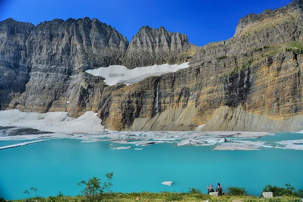 Grinnell buzul açık mavi gökyüzü, buzul Milli Parkı, Montana