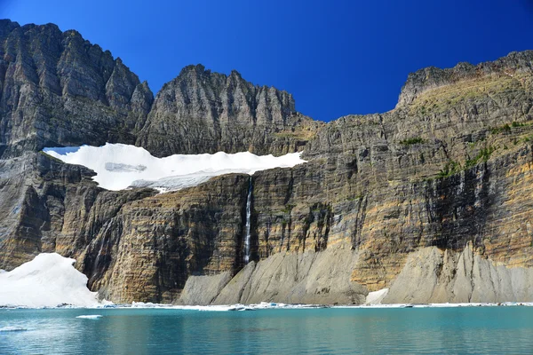 Grinnell gletsjer helderblauwe hemel, Glacier National Park (Montana) — Stockfoto