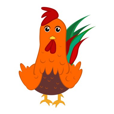 Horoz kırmızı horoz vektör hayvan.