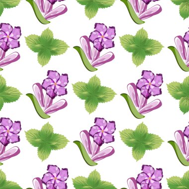 Lavanta çiçekleri ile romantik vintage seamless modeli