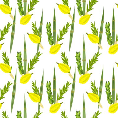 Sukkot - Yahudi tatil seamless modeli.