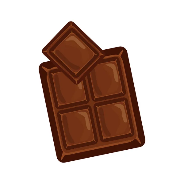 Barras de chocolate y piezas vector conjunto — Vector de stock