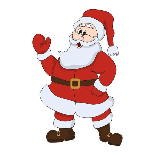 Санта-Клаус на білому фоні векторний персонаж . — стоковий вектор