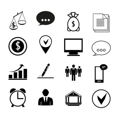 İnsan kaynakları ve yönetim iş ikonları/simgeleri.