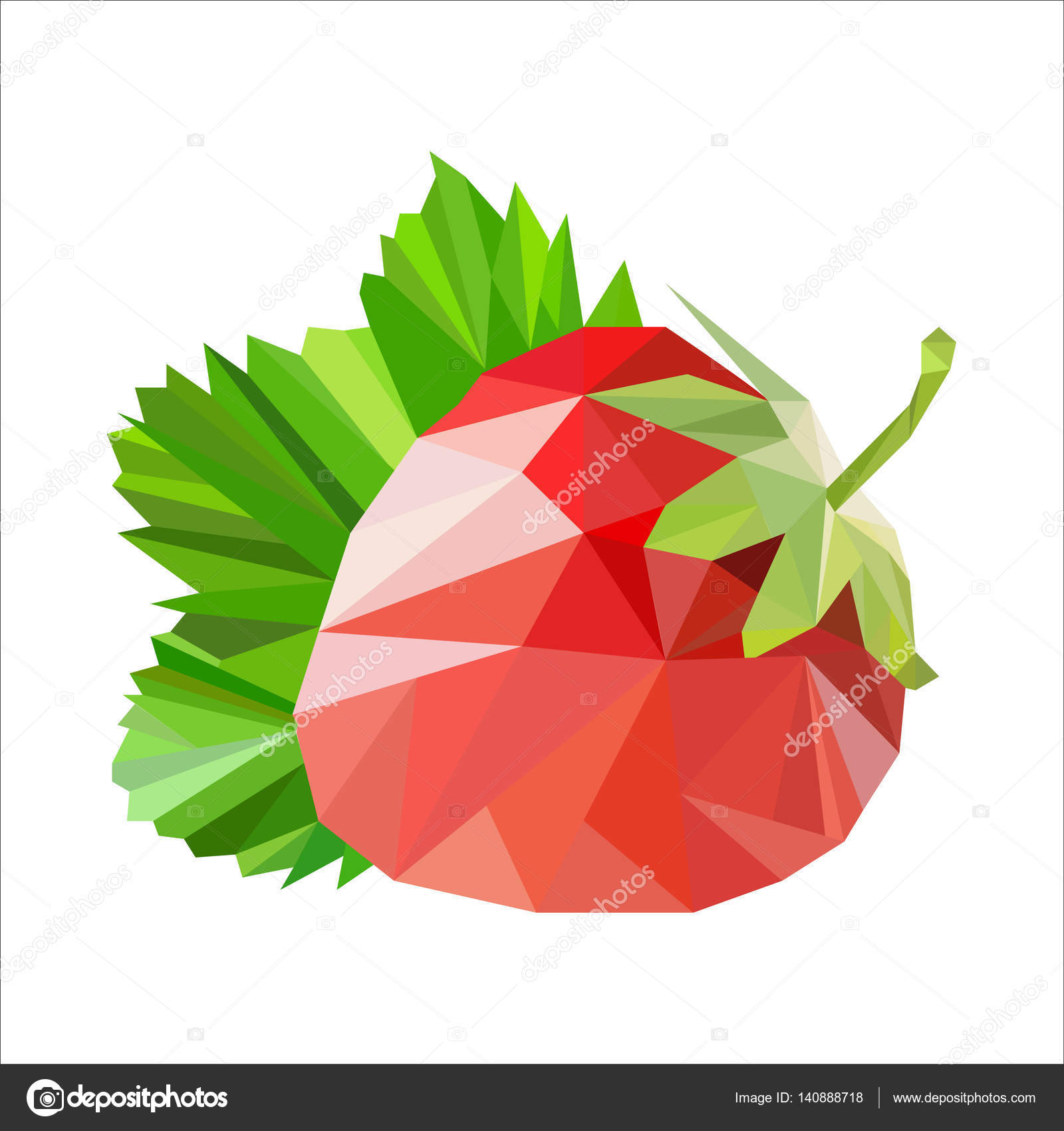 Frutta di vettore illustrazione triangolo cibo disegno geometrico icona astratta Fresco mosaico rosso mela pera prugna fragola arte Succosa colorato