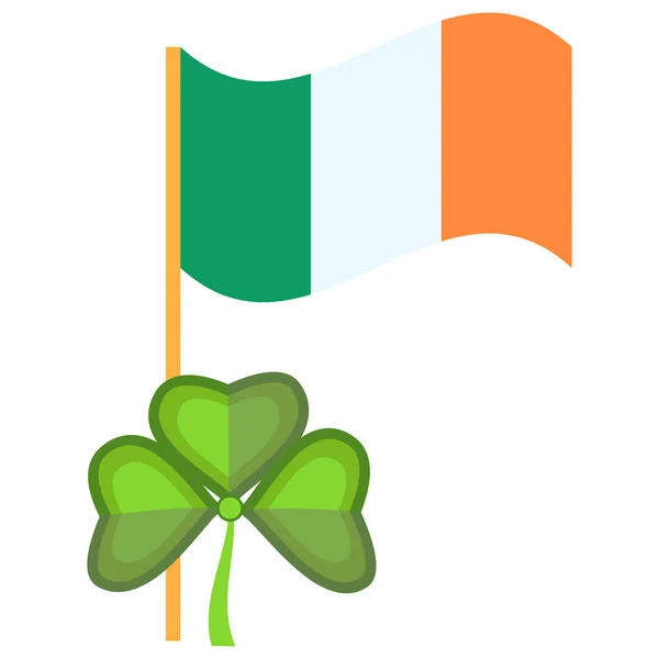 Vlag van Ierland patriottisme teken nationale banner symbool vectorillustratie. — Stockvector