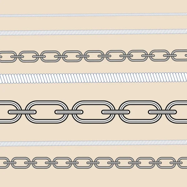 Câble de corde sans couture de câble de corde marine illustration vectorielle d'outil nautique de boucle de conception . — Image vectorielle
